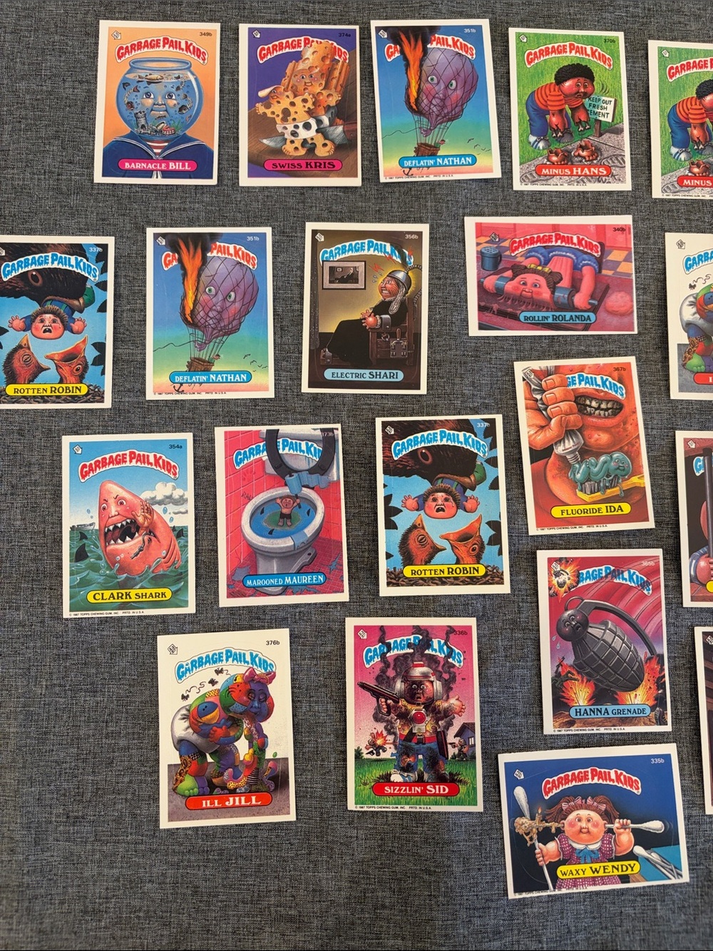 1987 Garbage pail kids series 9 assortment of 37 cards, (with duplicates) - Picture 2 of 6